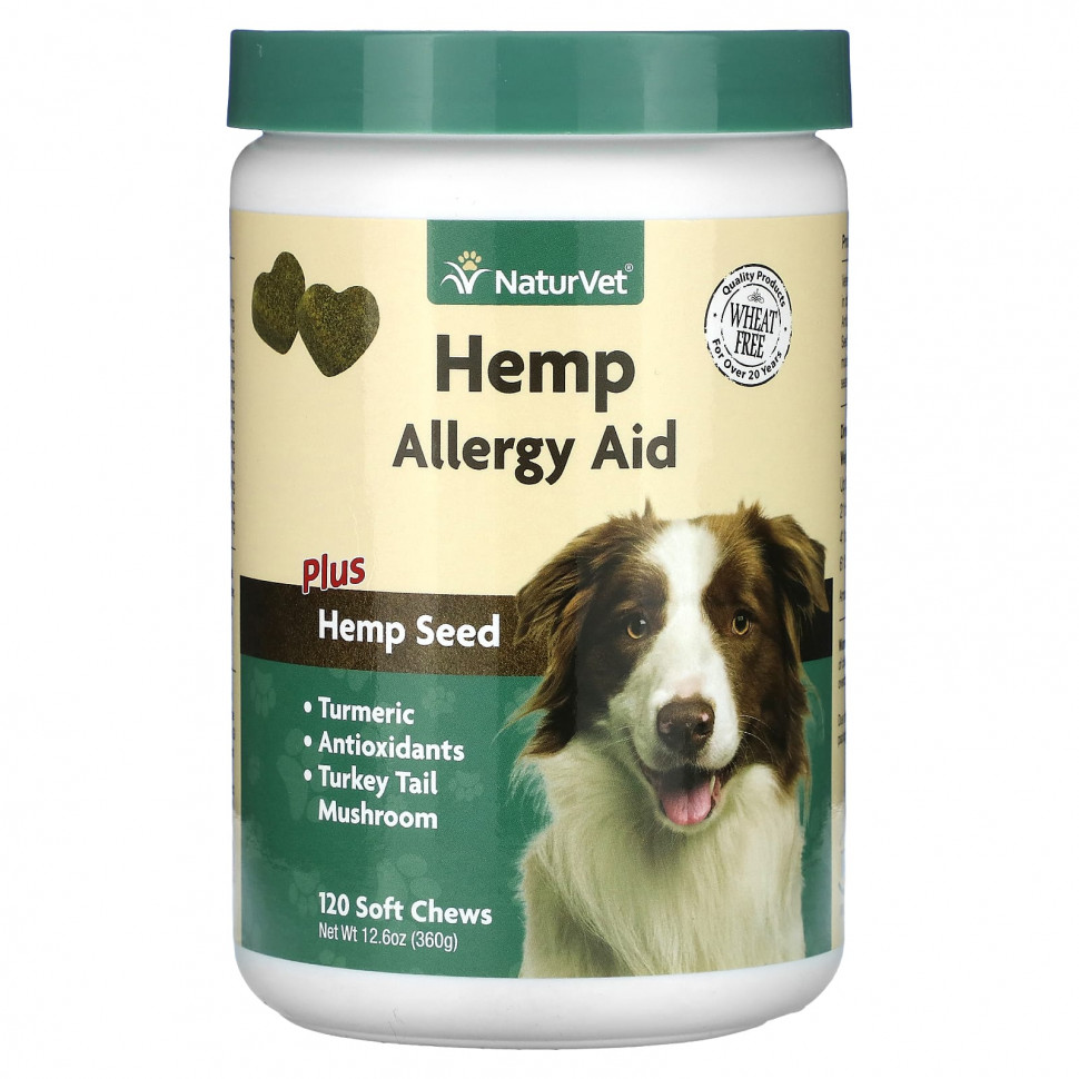   (Iherb) NaturVet, Hemp Allergy Aid Plus Hemp Seed,  , 120  , 360  (12,6 )    -     , -, 