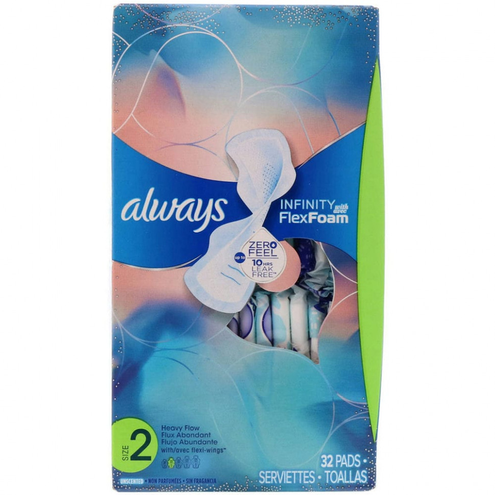   (Iherb) Always, Infinity Flex Foam with Flexi-Wings,  2,     ,  , 32     -     , -, 