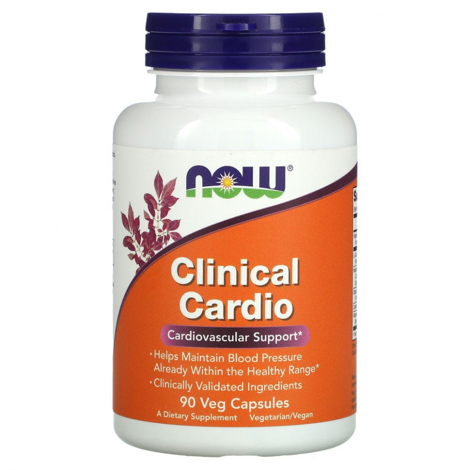 ���� ������ (Iherb) NOW Foods, Clinical Cardio, ��������� ��������-���������� �������, 90 ������������ ������, ������ �� 4180 ���