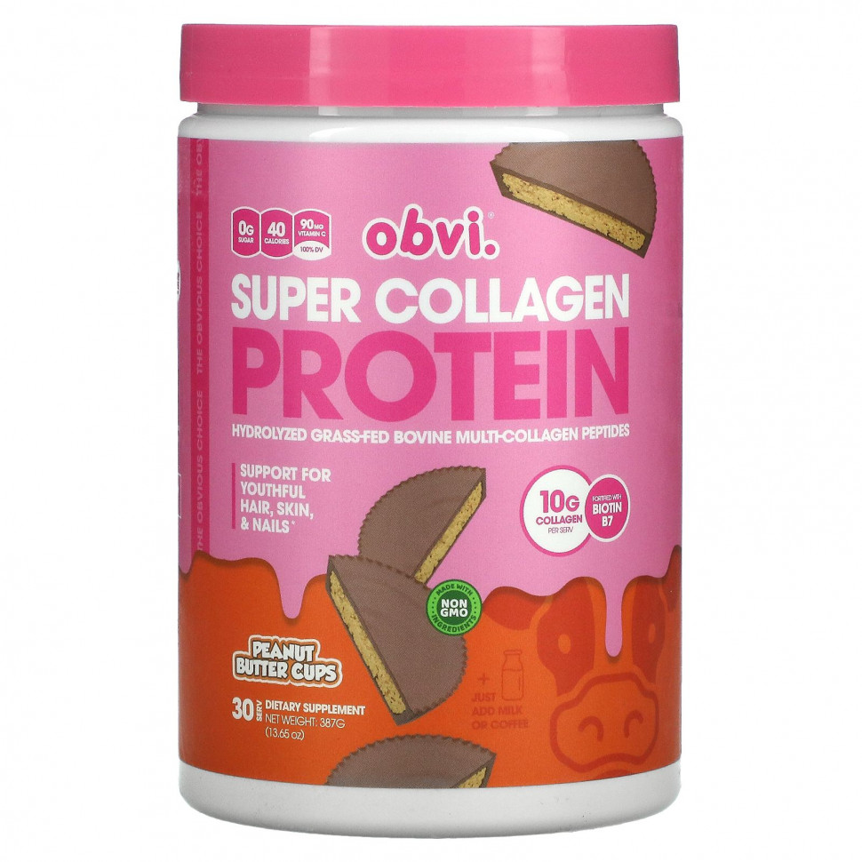 ���� ������ (Iherb) Obvi, Super Collagen Protein, ����� � ���������� ������, 387 � (13,65 �����), ������ �� 5970 ���