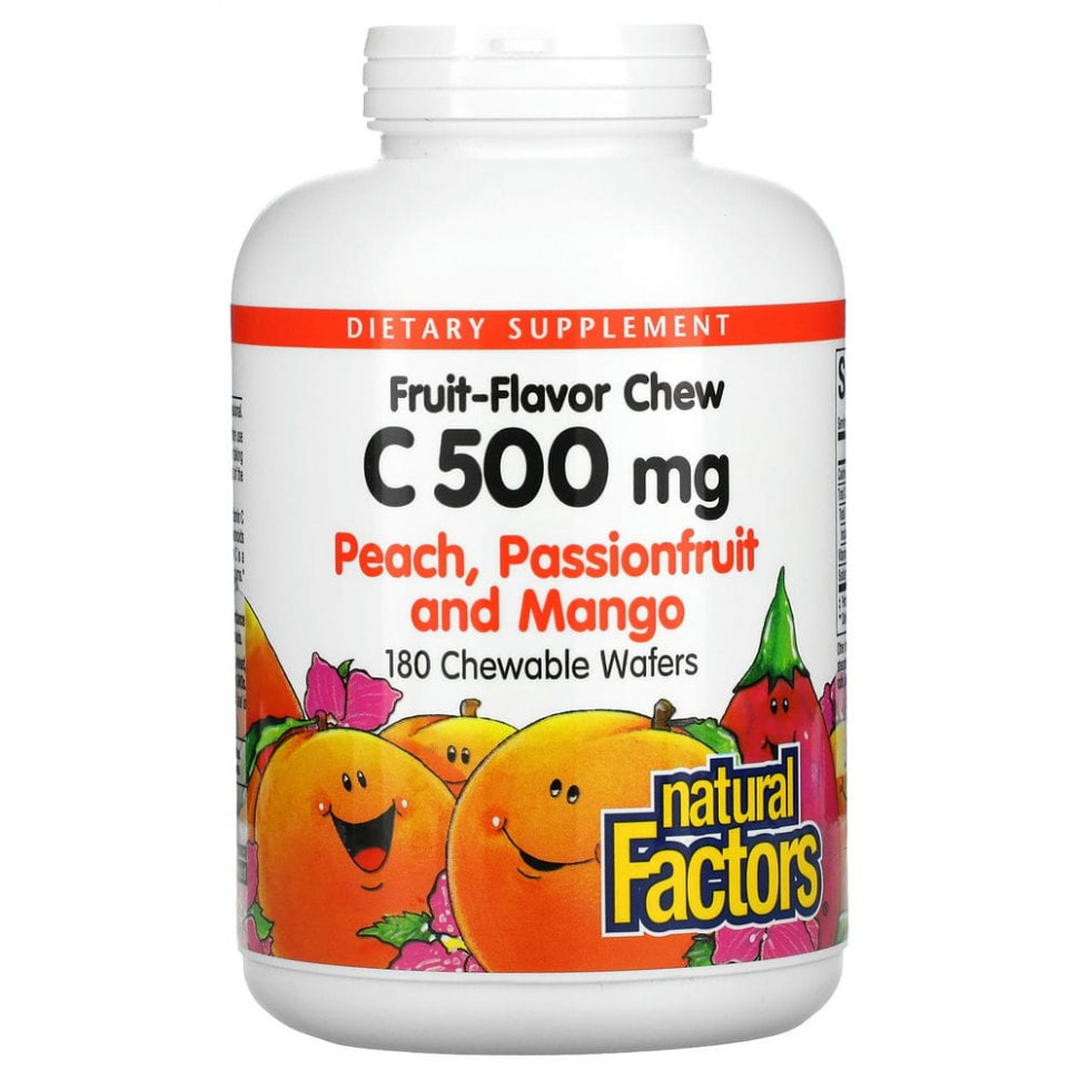 ���� ������ (Iherb) Natural Factors, ������� C � ����������� �����, �� ������ �������, �������� � �����, 500 ��, 180 ����������� ������, ������ �� 4080 ���