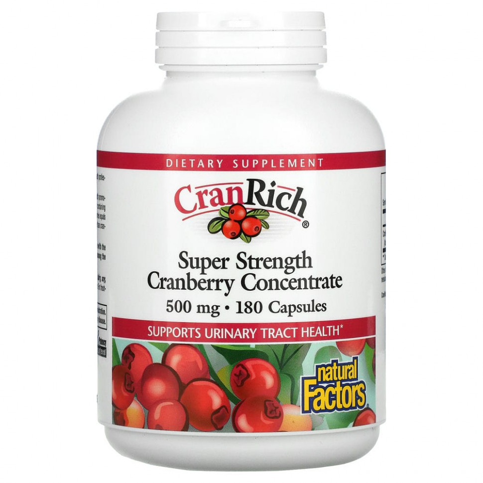 ���� ������ (Iherb) Natural Factors, CranRich, ���������, ���������� ������, 500 ��, 180 ������, ������ �� 3850 ���