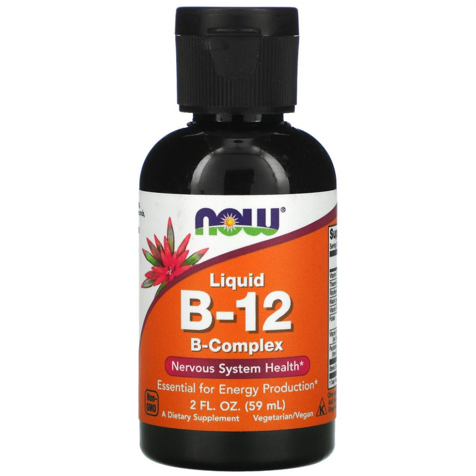 ���� ������ (Iherb) NOW Foods, ������ B-12, B-��������, 2 ����. ���. (59 ��), ������ �� 1030 ���