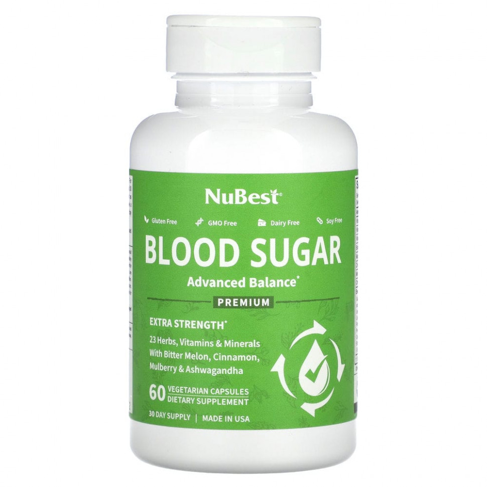   (Iherb) NuBest, Blood Sugar, Extra Strength, 60      -     , -, 