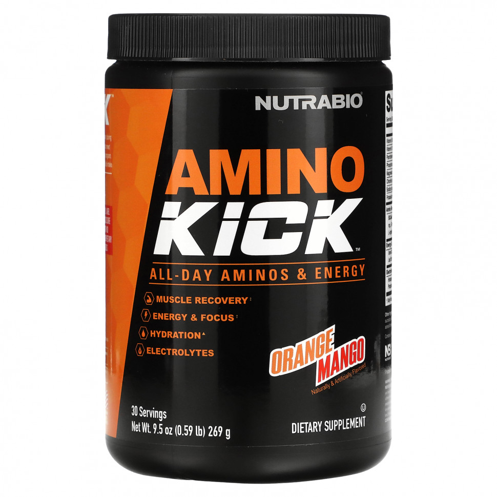 ���� ������ (Iherb) Nutrabio Labs, Amino Kick, �������� � �����, 269 � (0,59 �����), ������ �� 4180 ���