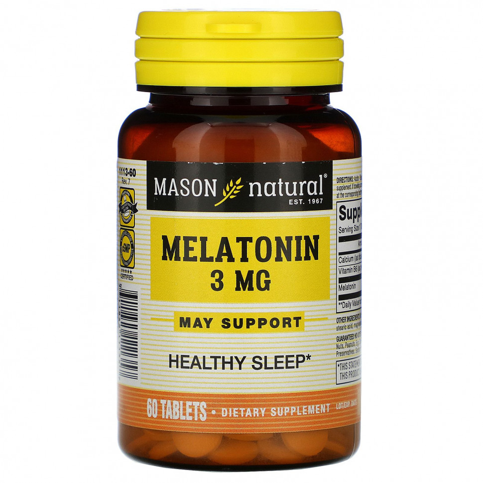 ���� ������ (Iherb) Mason Natural, ���������, 3 ��, 60 ��������, ������ �� 960 ���