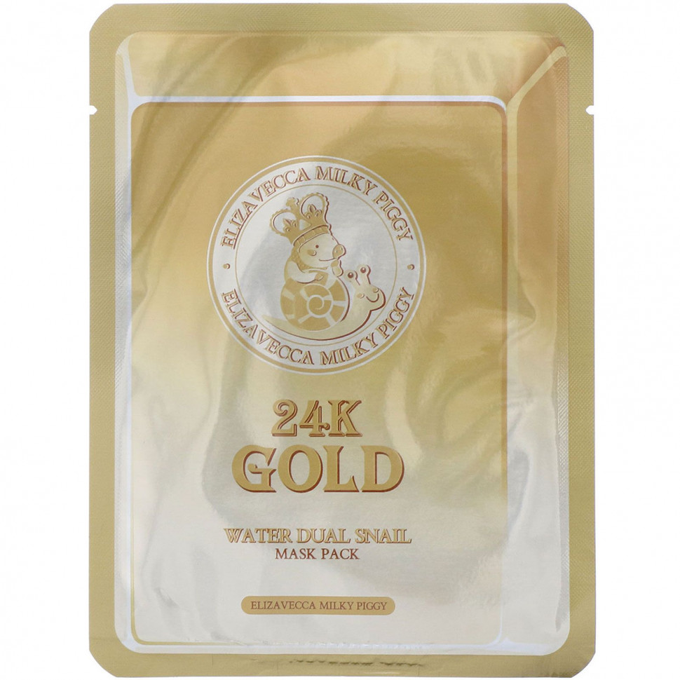   (Iherb) Elizavecca, Milky Piggy, 24k Gold Water Dual Snail,        , 10 .,  25  (0,88 )    -     , -, 