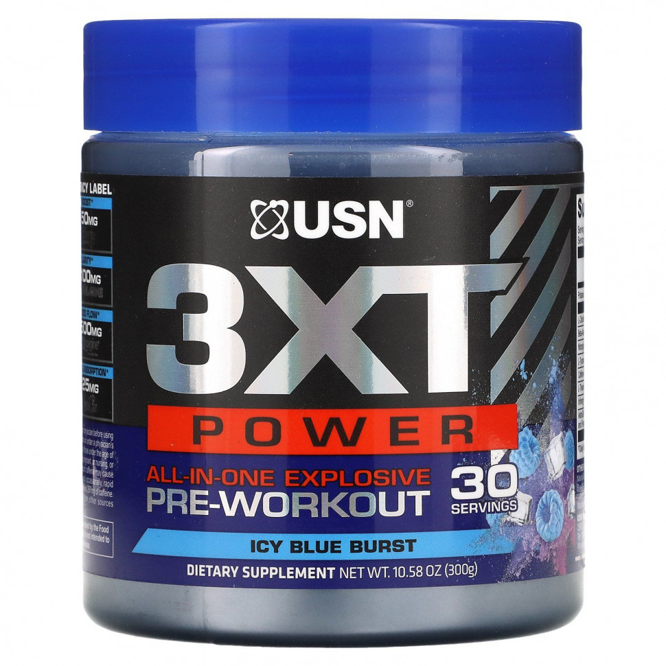   (Iherb) USN North America, Inc., All-in-One Explosive Pre-Workout, Icy Blue Burst, 300  (10,58 )    -     , -, 