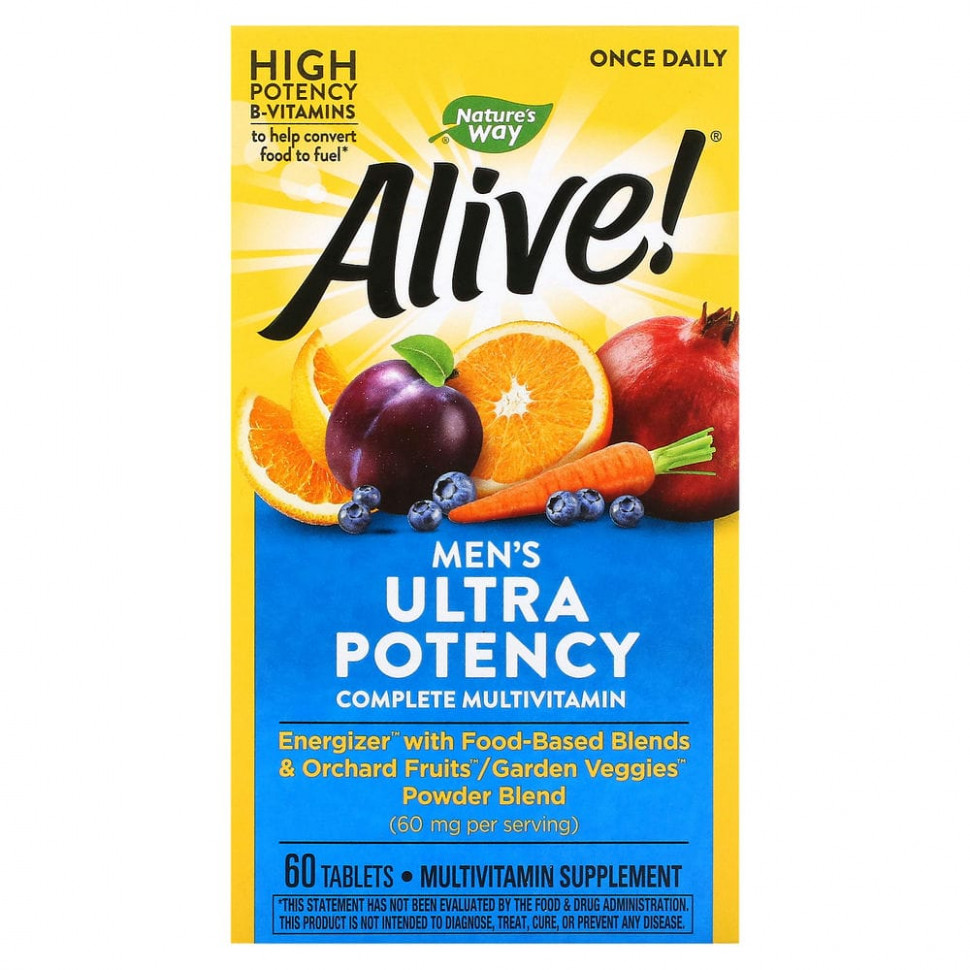 ���� ������ (Iherb) Nature's Way, Alive! ����������������, ����������� �������������� ��� ������, 60 ��������, ������ �� 4410 ���
