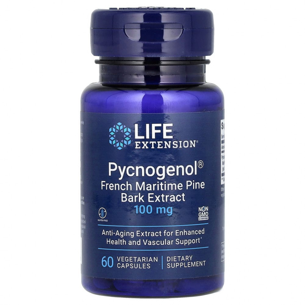 ���� ������ (Iherb) Life Extension, Pycnogenol, �������� ���� ����������� ���������� �����, 100 ��, 60 �������������� ������, ������ �� 10830 ���