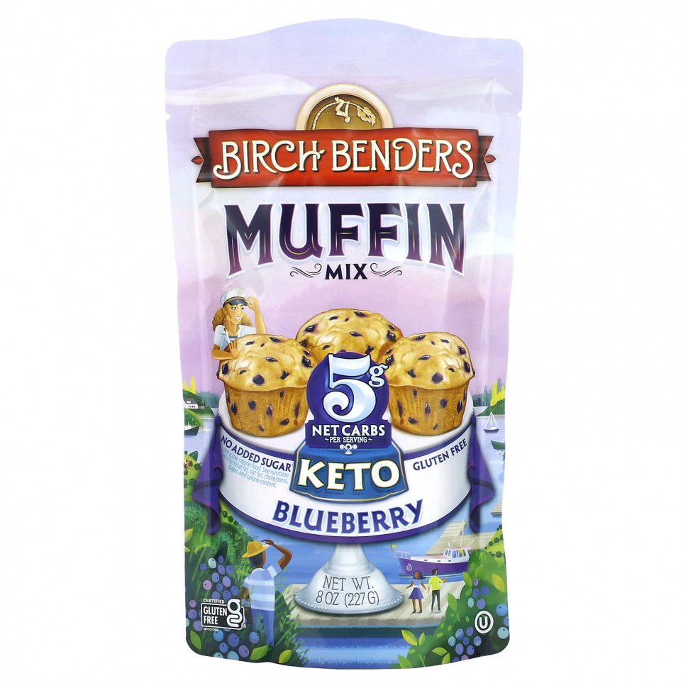   (Iherb) Birch Benders, Muffin Mix, , , 227  (8 )    -     , -, 