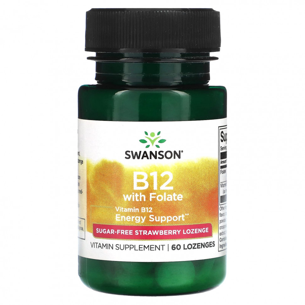 ���� ������ (Iherb) Swanson, ������� B12 � �������, ��� ������, ��������, 60 ��������, ������ �� 850 ���