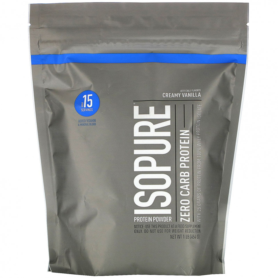 ���� ������ (Iherb) Isopure, ��� ���������, ����������� �������, ��������� ����, 454 �� (1 ����), ������ �� 6020 ���