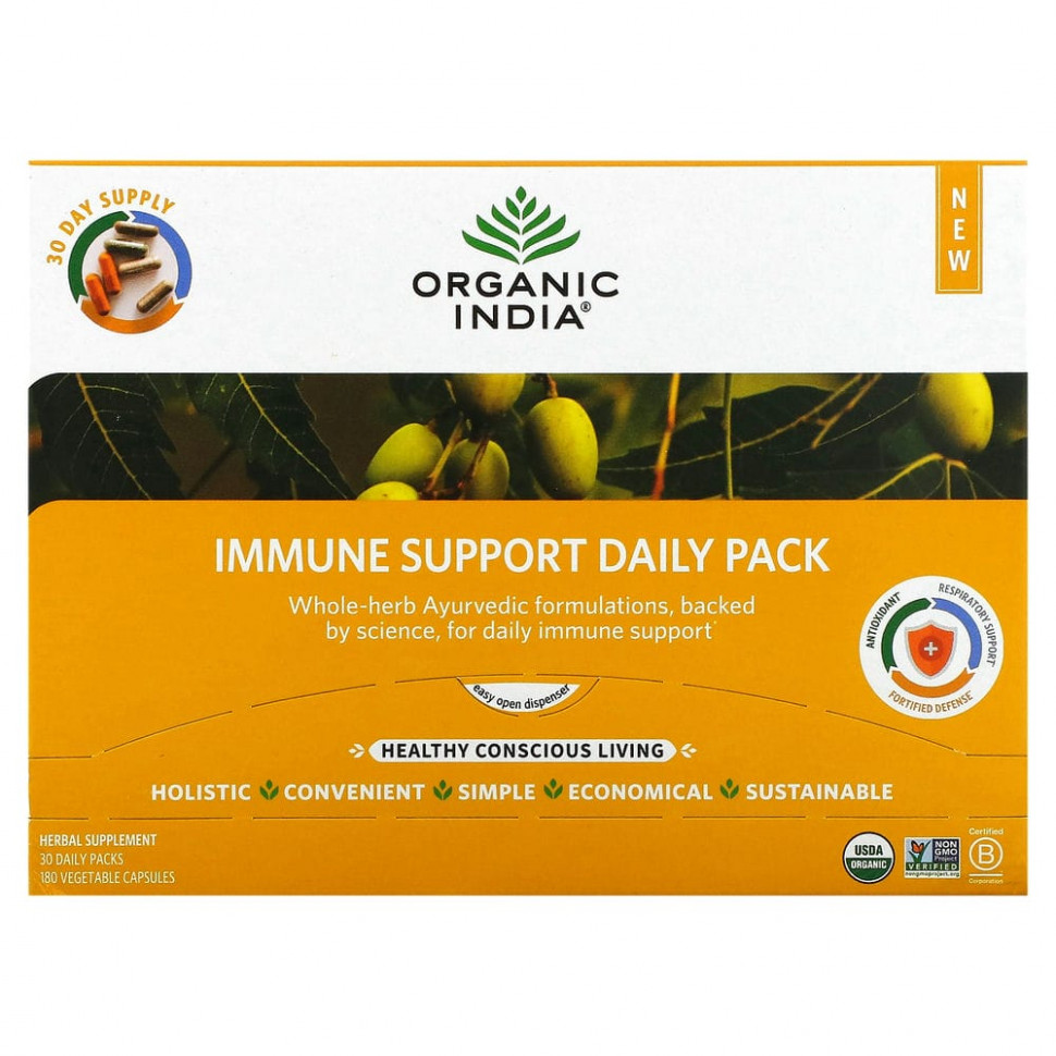 ���� ������ (Iherb) Organic India, ���������� ����� ��� ��������� ����������, 30 ���������� ���������, 180 ������������ ������, ������ �� 5820 ���