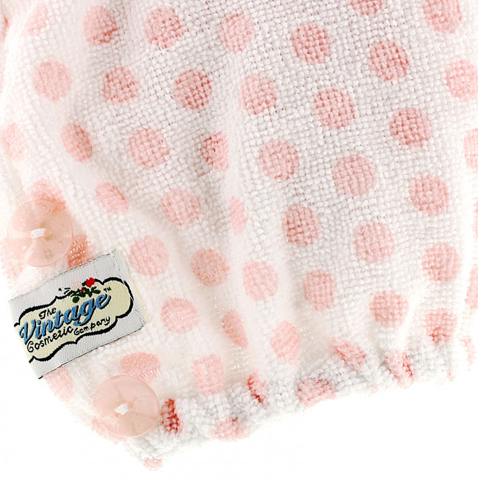   (Iherb) The Vintage Cosmetic Co., Hair Turban, Pink Polka Dot, 1 Count    -     , -, 