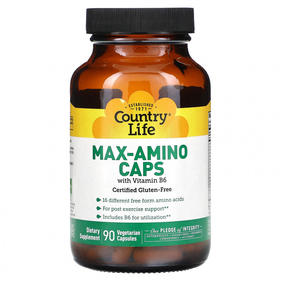   (Iherb) Country Life, Max-Amino Caps   B6, 180      -     , -, 