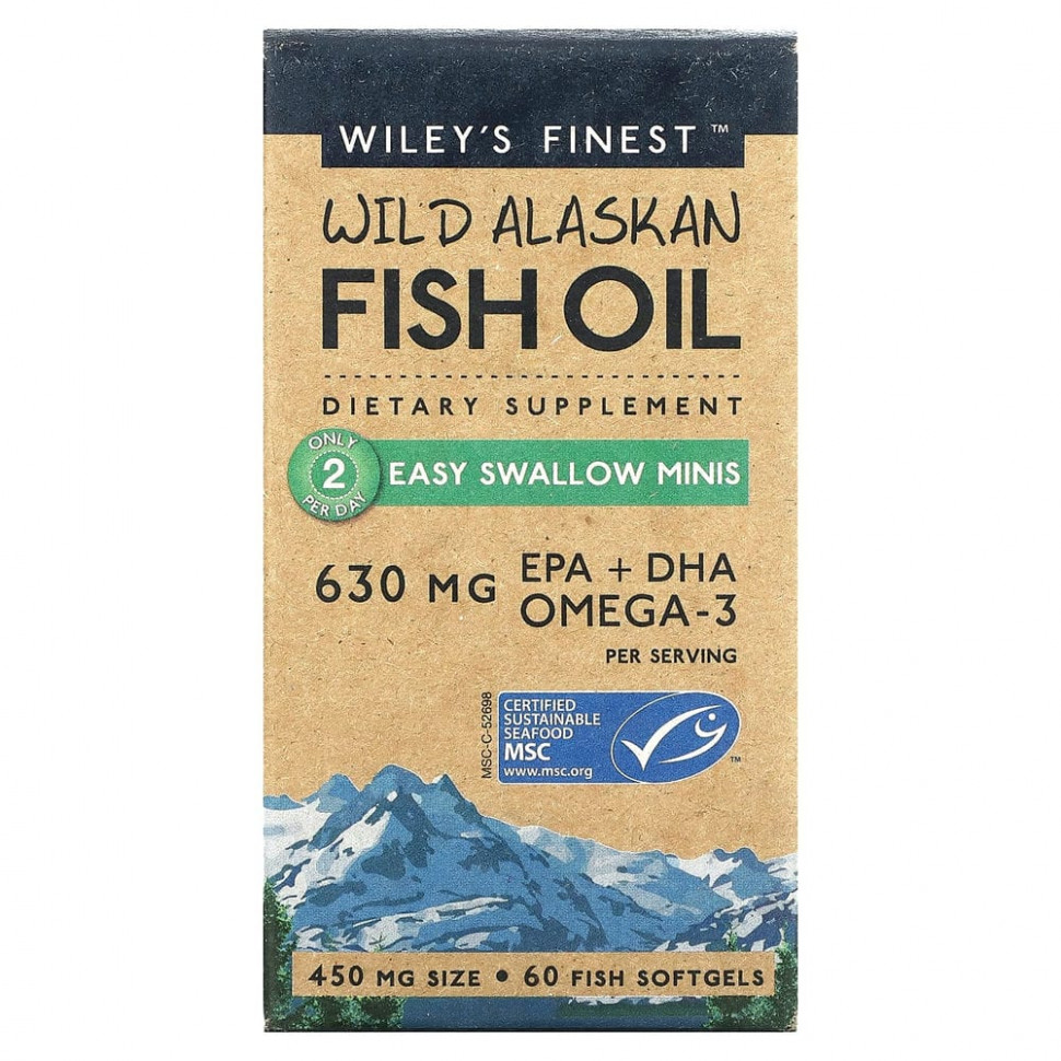 ���� ������ (Iherb) Wiley's Finest, ��� ����� ����������� ���, 450 ��, 60 ������ ������, ������� ����� �������, ������ �� 3520 ���