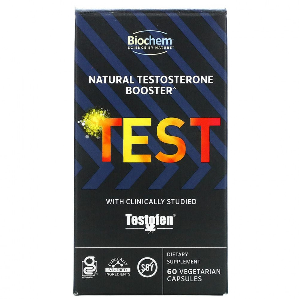 ���� ������ (Iherb) Biochem, TEST, ����������� ��������� ������������, 60 �������������� ������, ������ �� 4500 ���