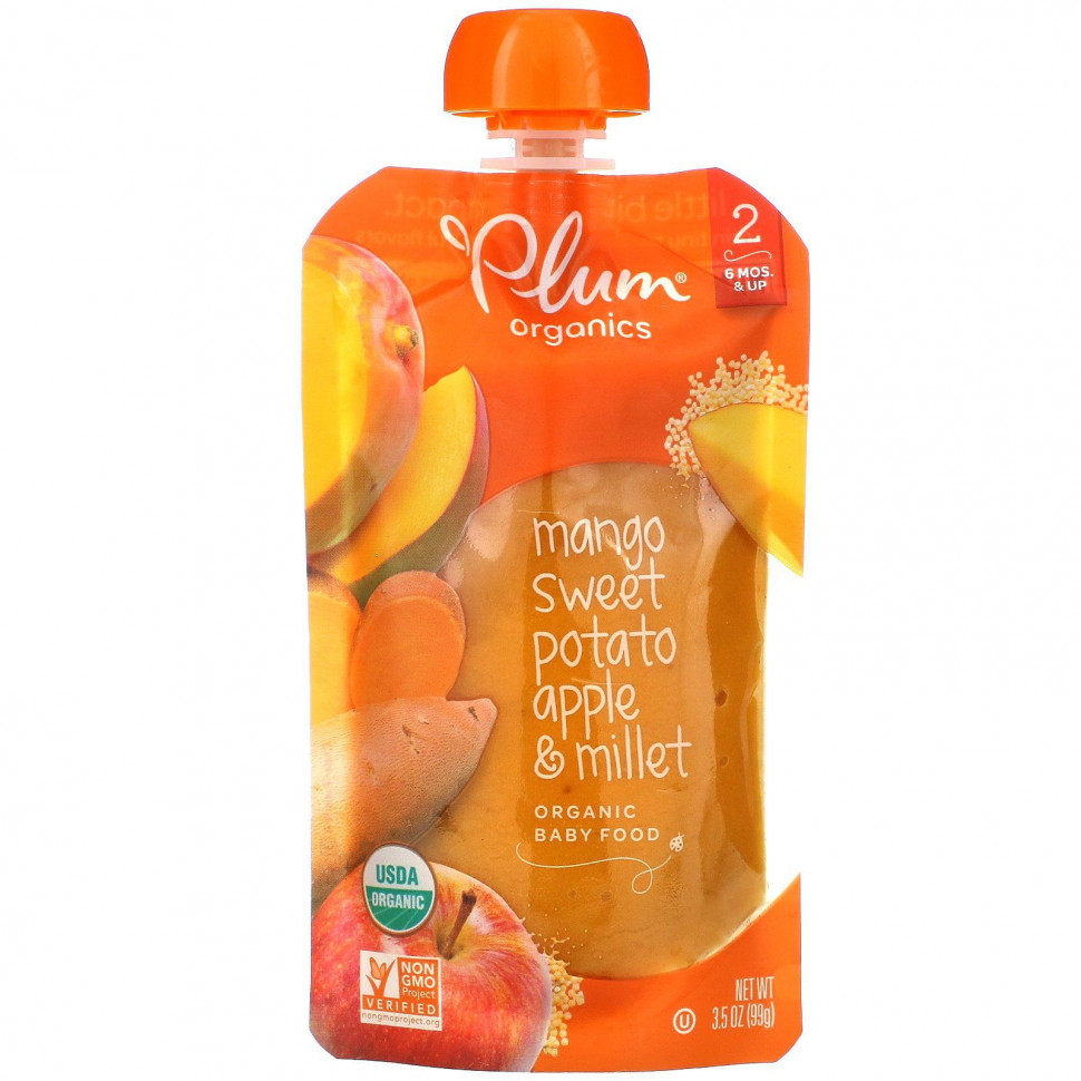 ���� ������ (Iherb) Plum Organics, ������������ ������� �������, ���� 2, �����, �����, ������, �����, 99 � (3,5 �����), ������ �� 570 ���