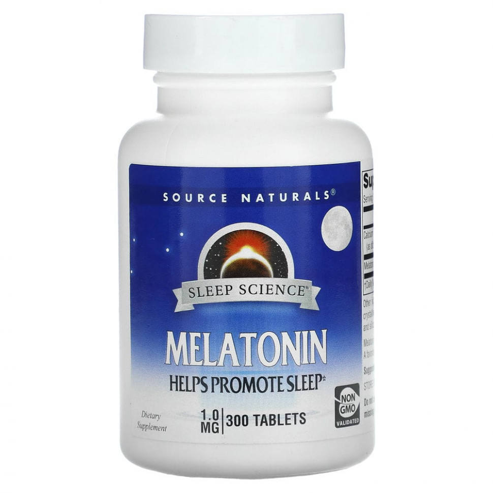   (Iherb) Source Naturals, Sleep Science, Melatonin, 1.0 mg, 300 Tablets,   3430 