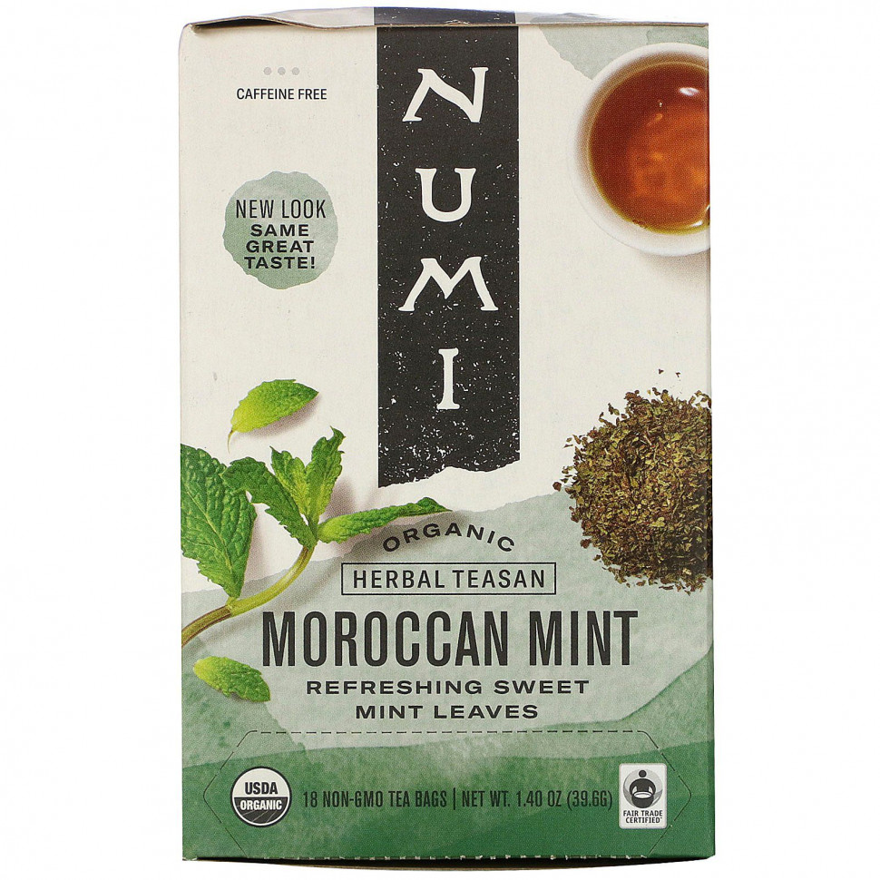 ���� ������ (Iherb) Numi Tea, Organic Herbal Teasan, ������������ ����, ��� �������, 18 ������ ���������, 39,6 � (1,40 �����), ������ �� 1350 ���