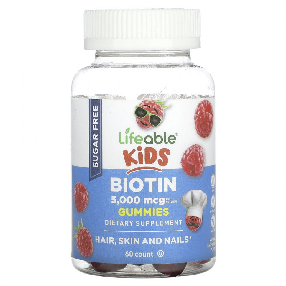   (Iherb) Lifeable, Kids Biotin Gummies, , 2500 , 60 .    -     , -, 