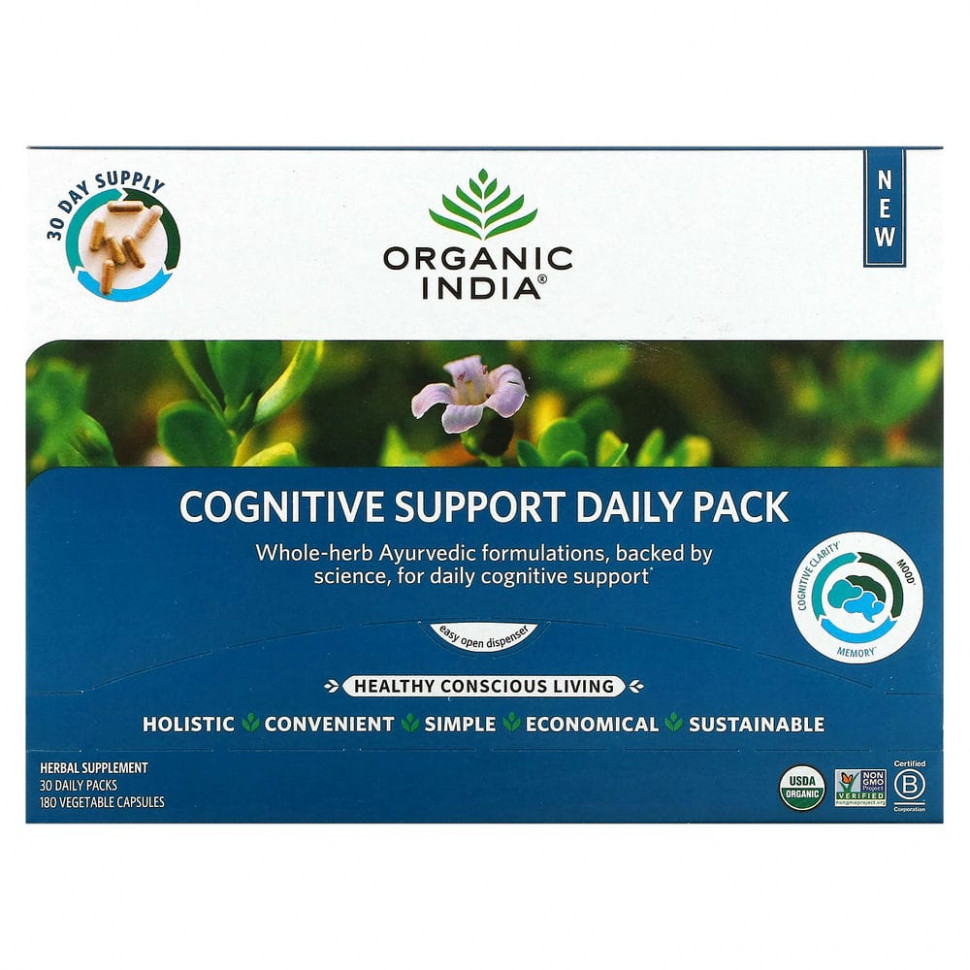 ���� ������ (Iherb) Organic India, ���������� ����� ��� ��������� ����������� �������, 30 ���������� ���������, 180 ������������ ������, ������ �� 5830 ���