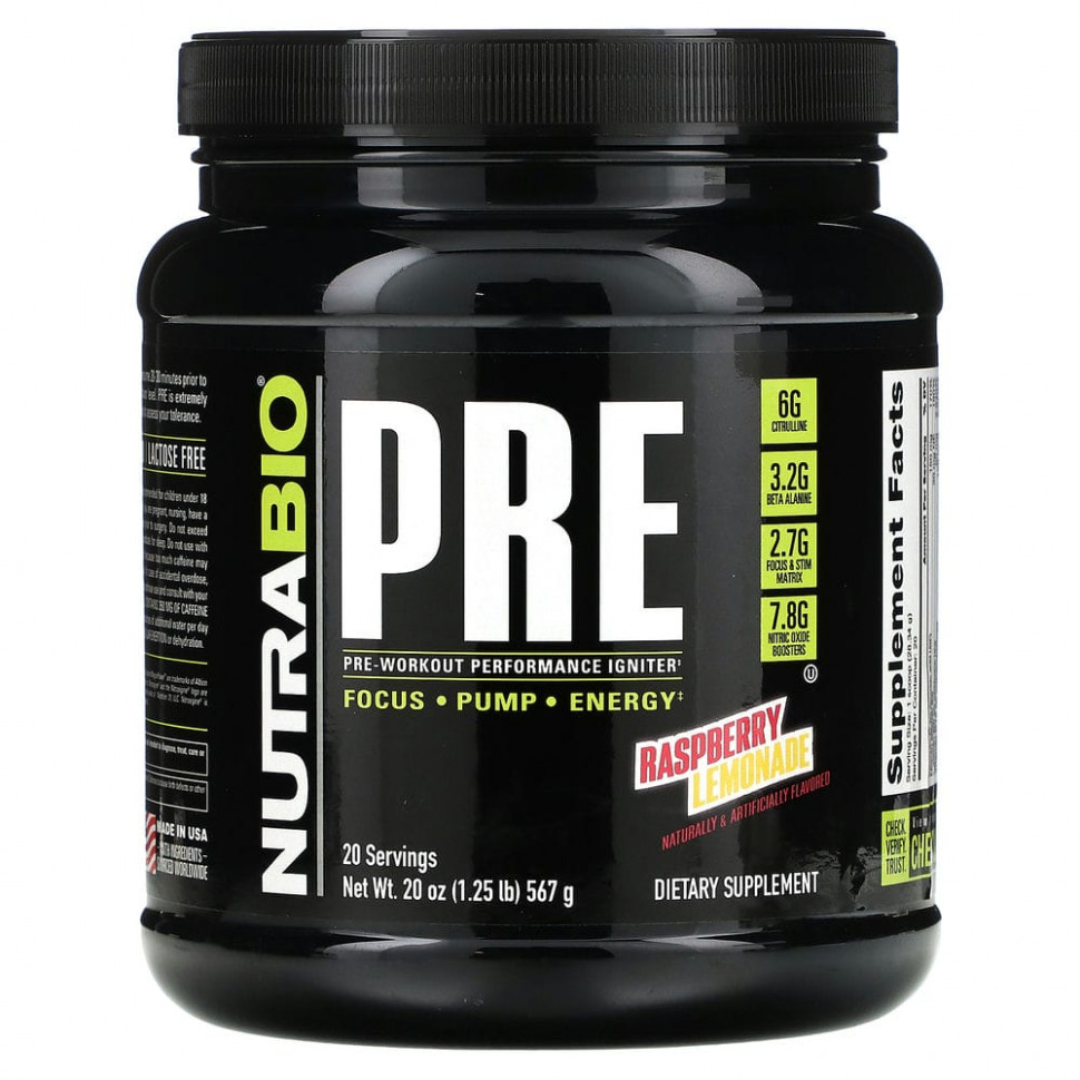   (Iherb) Nutrabio Labs, PRE-Workout Performance Igniter,  , 567  (1,25 )    -     , -, 