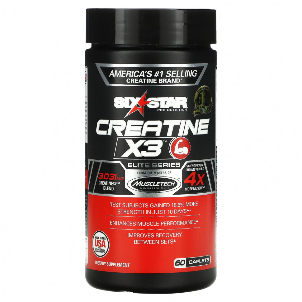   (Iherb) Six Star, Creatine X3, Elite (), 60      -     , -, 