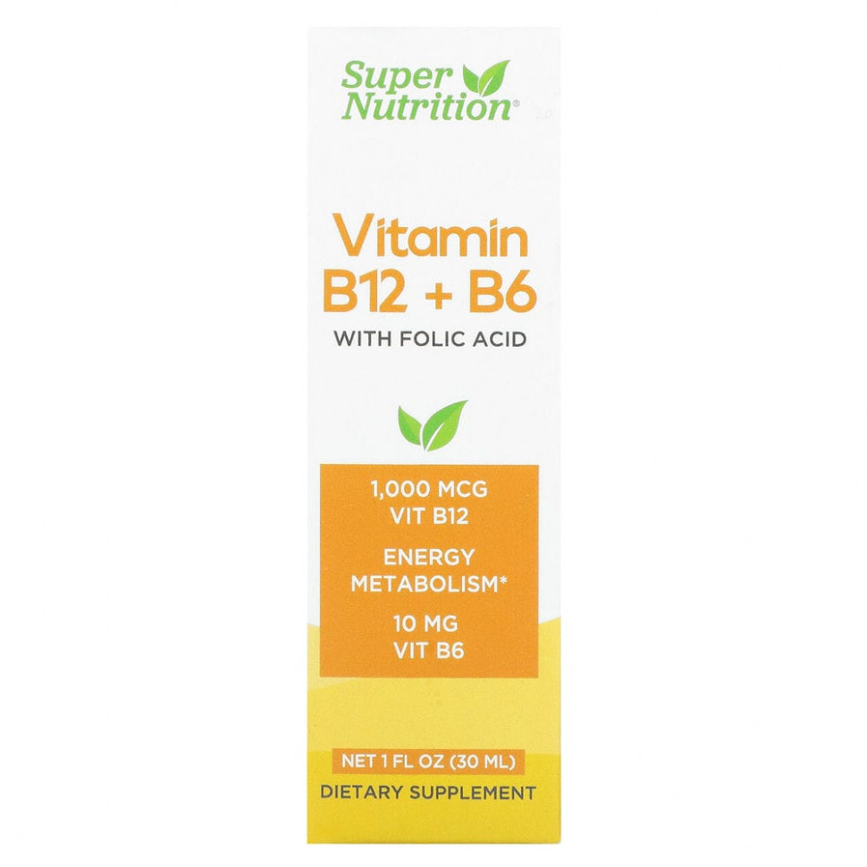 ���� ������ (Iherb) Super Nutrition, �������� B12 � B6 � �������� ��������, 30 �� (1 ����. �����), ������ �� 3730 ���