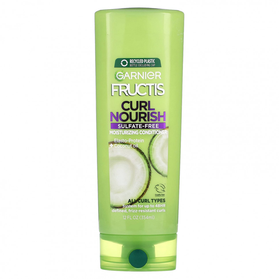   (Iherb) Garnier, Fructis, Curl Nourish,      , 354  (12 . )    -     , -, 