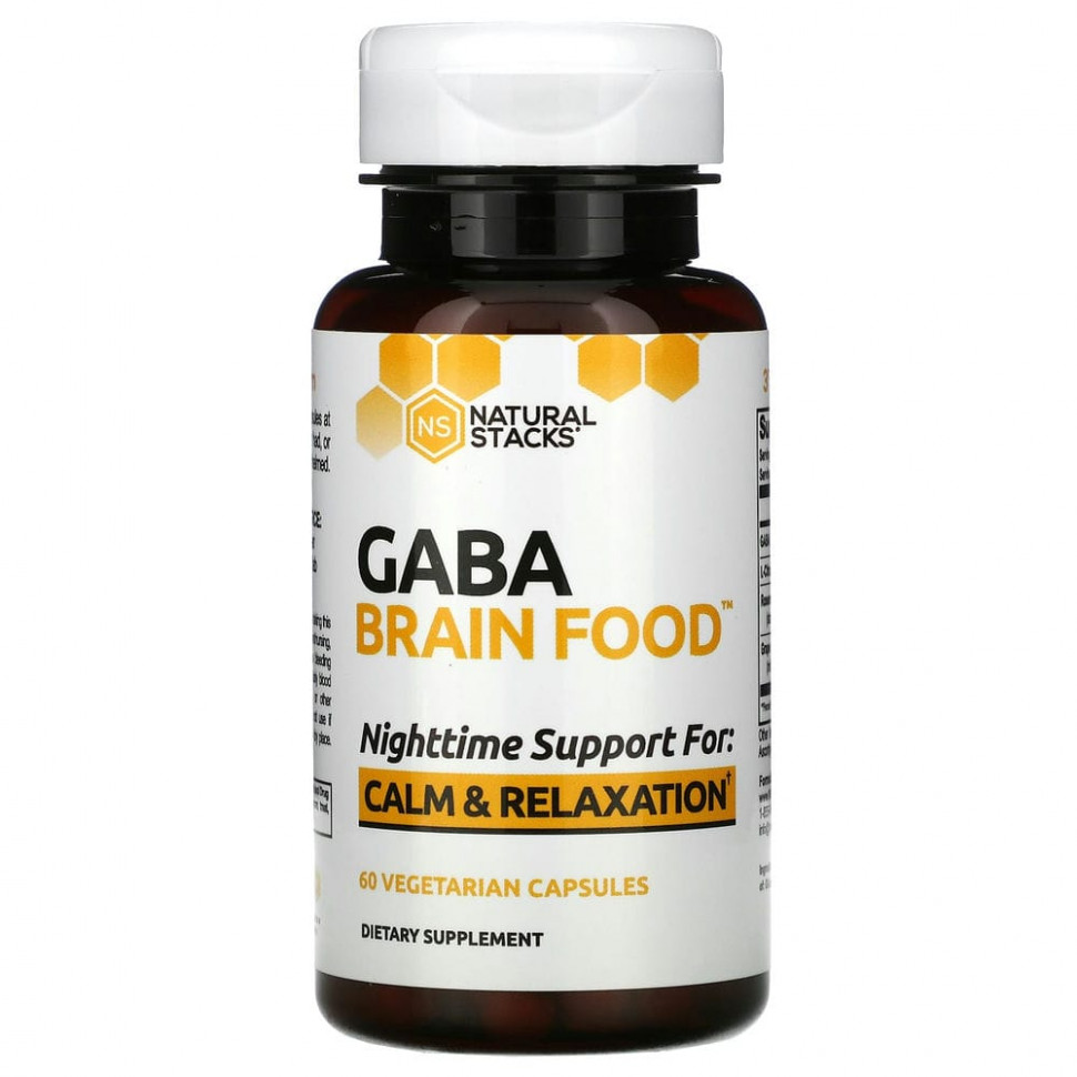   (Iherb) Natural Stacks, Brain Food, GABA,   , 60      -     , -, 