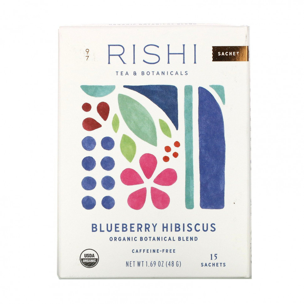 ���� ������ (Iherb) Rishi Tea, ������������ ��� � ������������ ������, �������� � �������, ��� �������, 15 ���������, 48 � (1,69 �����), ������ �� 2080 ���