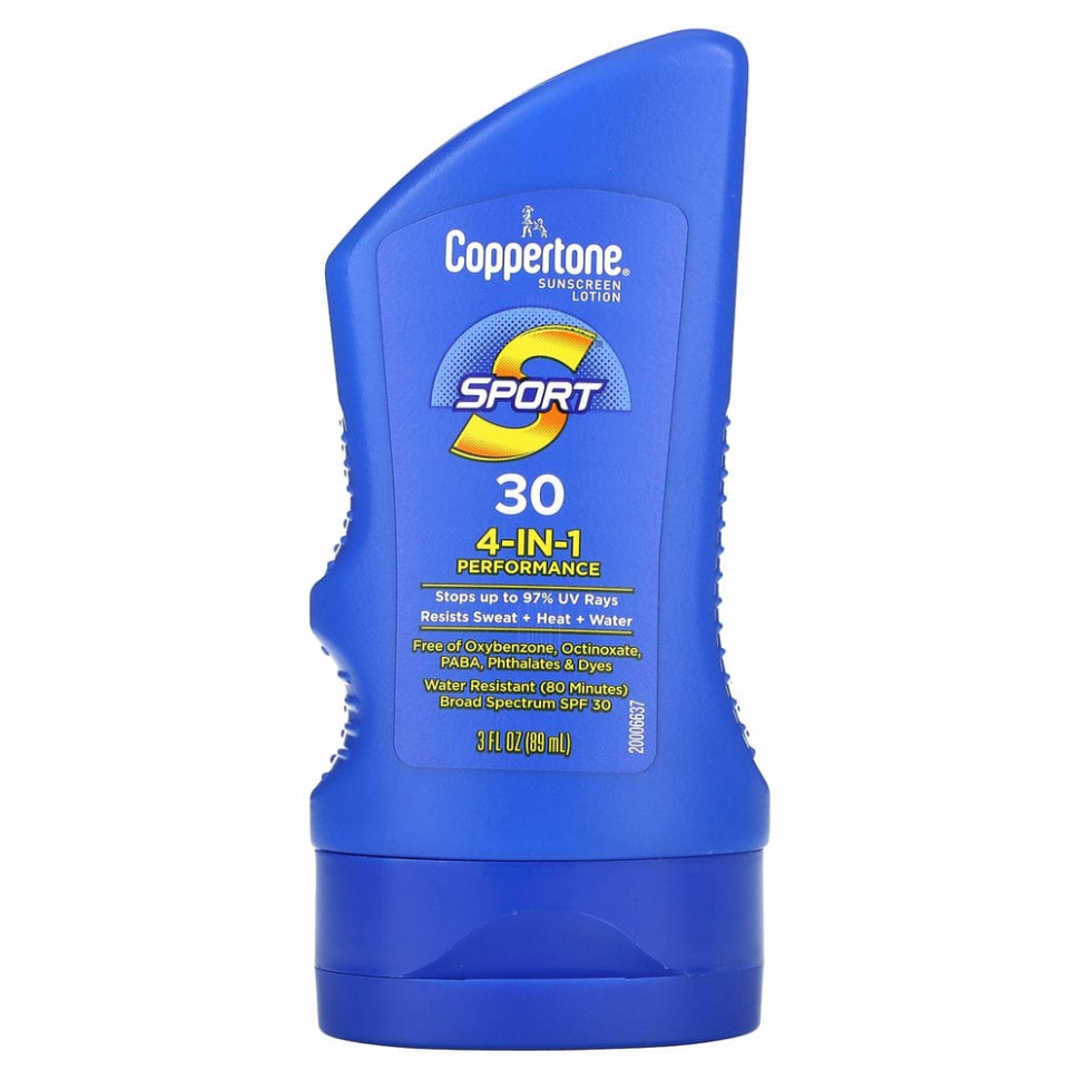 ���� ������ (Iherb) Coppertone, Sport, �������������� ������, ������������� 4-�-1, SPF 30, 89 �� (3 ����. �����), ������ �� 930 ���