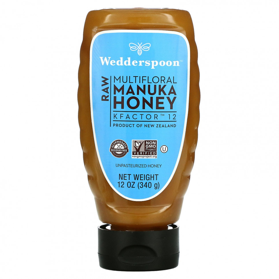 ���� ������ (Iherb) Wedderspoon, Raw, �������������� ��� ������, KFactor 12, 340 � (12 �����), ������ �� 4850 ���