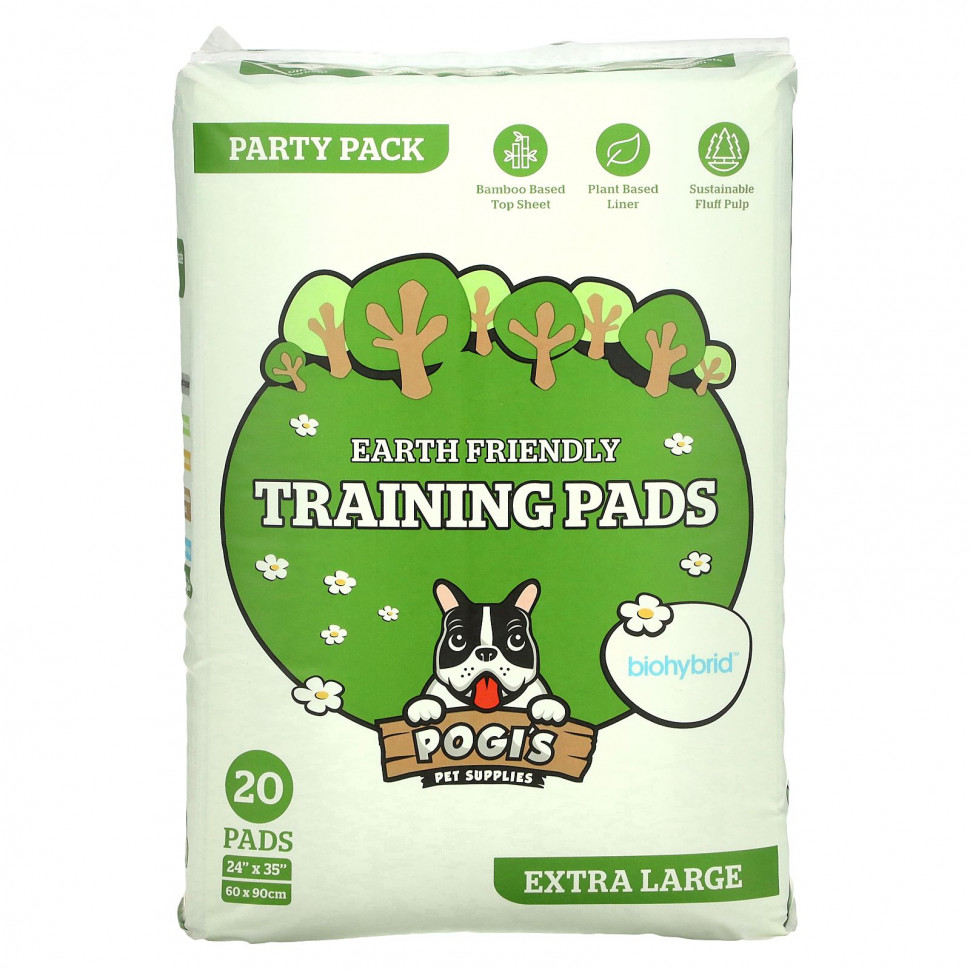   (Iherb) Pogi's Pet Supplies, Earth Friendly Training Pads,  , 20 ,   4820 