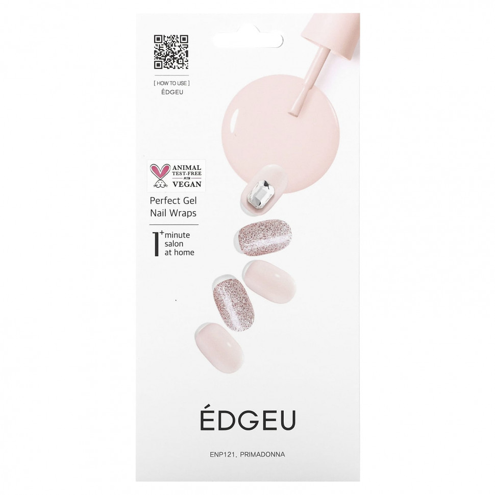   (Iherb) Edgeu, Perfect Gel Nail Wraps, ENP 121, Primadonna,   16     -     , -, 