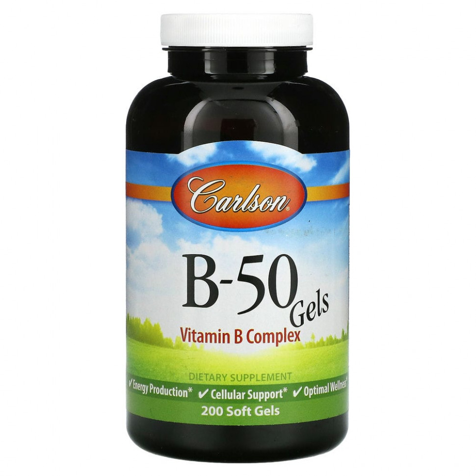���� ������ (Iherb) Carlson Labs, ���� B-50, �������� ��������� ������ �, 200 ������, ������ �� 6340 ���
