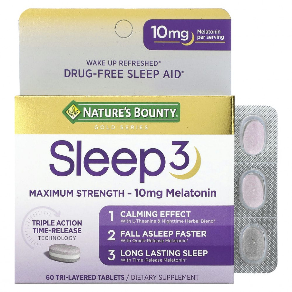   (Iherb) Nature's Bounty, Sleep 3,      ,   , 60      -     , -, 