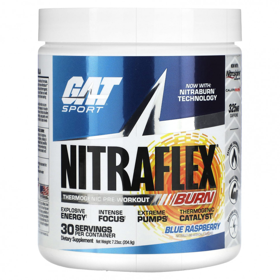 ���� ������ (Iherb) GAT, Sport, NITRAFLEX Burn, ������� ������, 204,9 � (7,23 �����), ������ �� 6560 ���