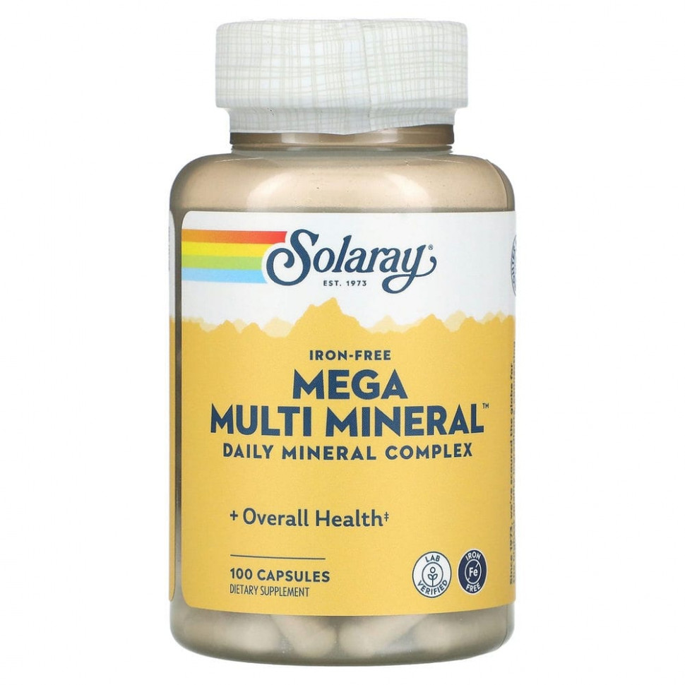   (Iherb) Solaray, Mega Multi Mineral,    , 100     -     , -, 