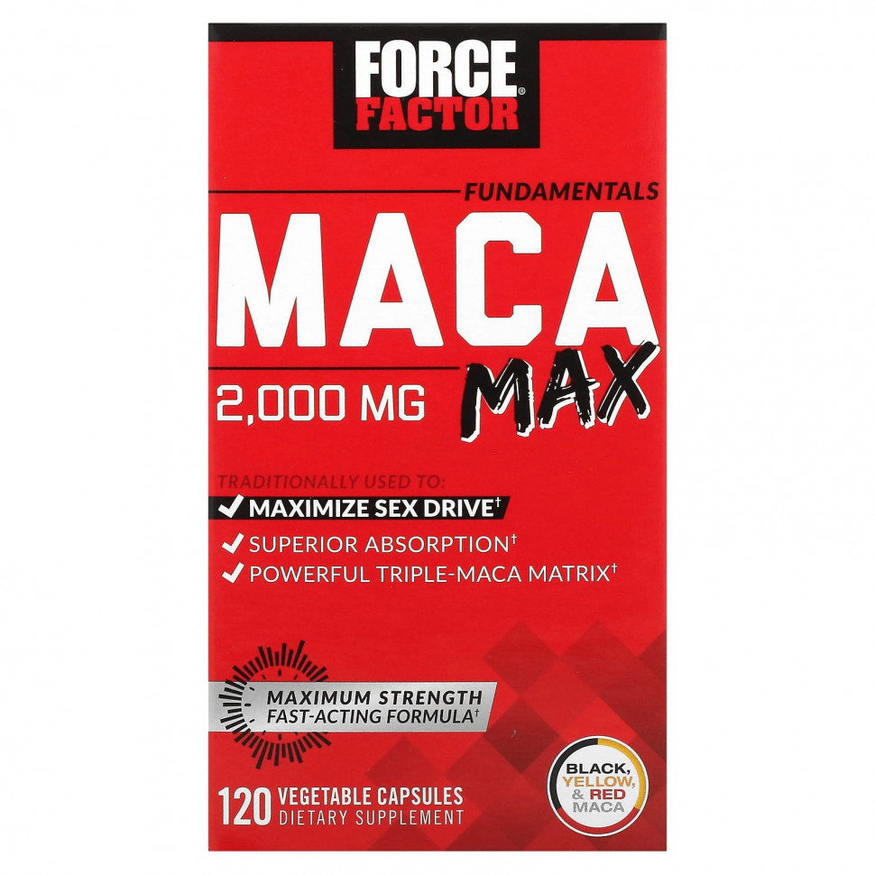   (Iherb) Force Factor, Fundamentals, Maca Max, 500 , 120      -     , -, 