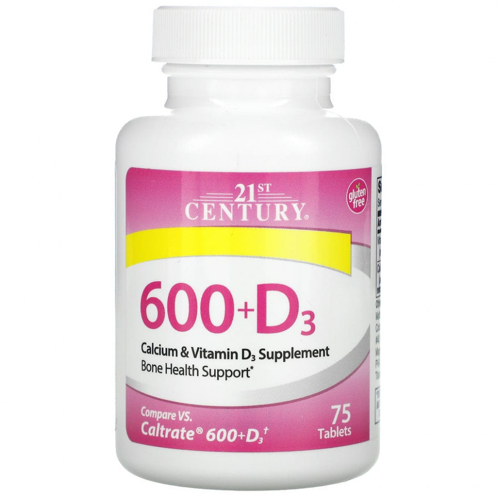   (Iherb) 21st Century, 600+D3,      D3, 75     -     , -, 