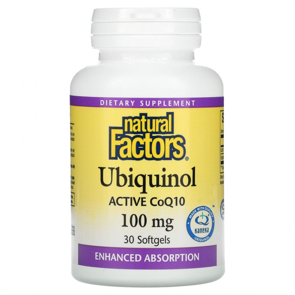 ���� ������ (Iherb) Natural Factors, ��������, �������� ������� Q10, 100 ��, 30 ������ ��������, ������ �� 3650 ���