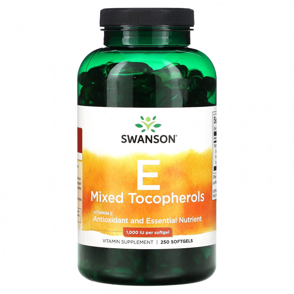 ���� ������ (Iherb) Swanson, ����� ����������� � ��������� E, 1000 ��, 250 ������ ��������, ������ �� 8580 ���