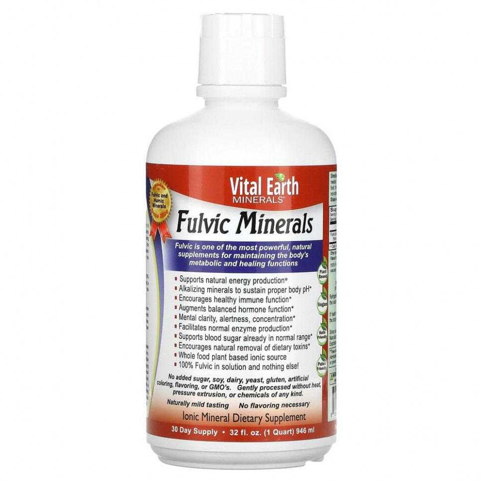   (Iherb) Vital Earth Minerals, Fulvic Minerals, 946  (32 . )    -     , -, 