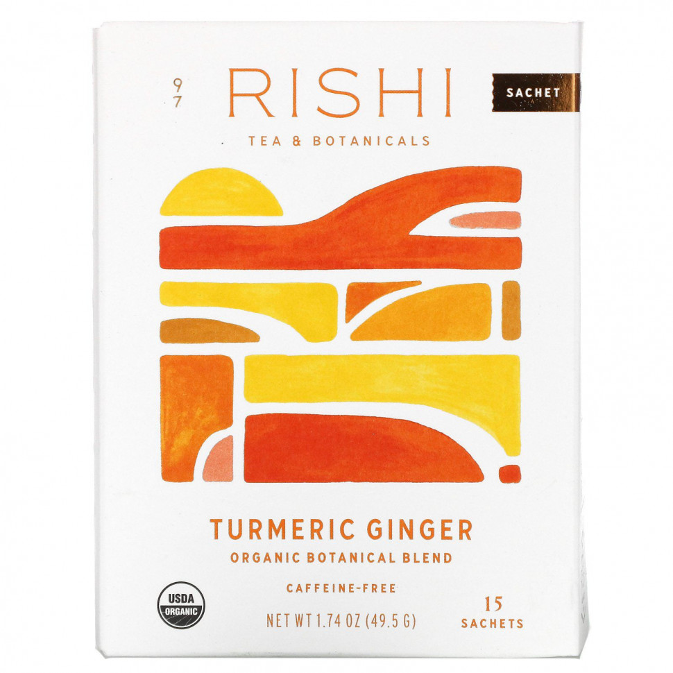 ���� ������ (Iherb) Rishi Tea, ������������ ������������ �����, ������� � ������, ��� �������, 15 ���������, 49,5 � (1,74 �����), ������ �� 2080 ���