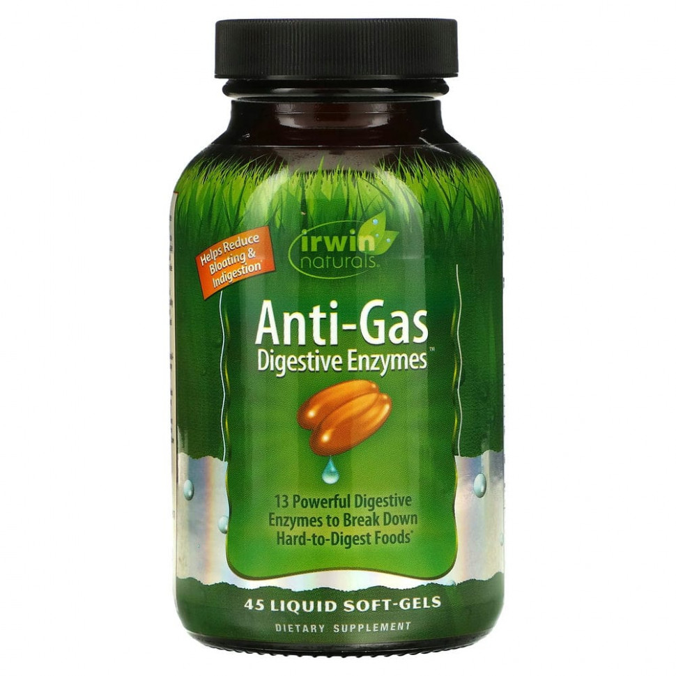 ���� ������ (Iherb) Irwin Naturals, Anti-Gas ��������������� ��������, 45 ������ ����������� ������, ������ �� 4520 ���