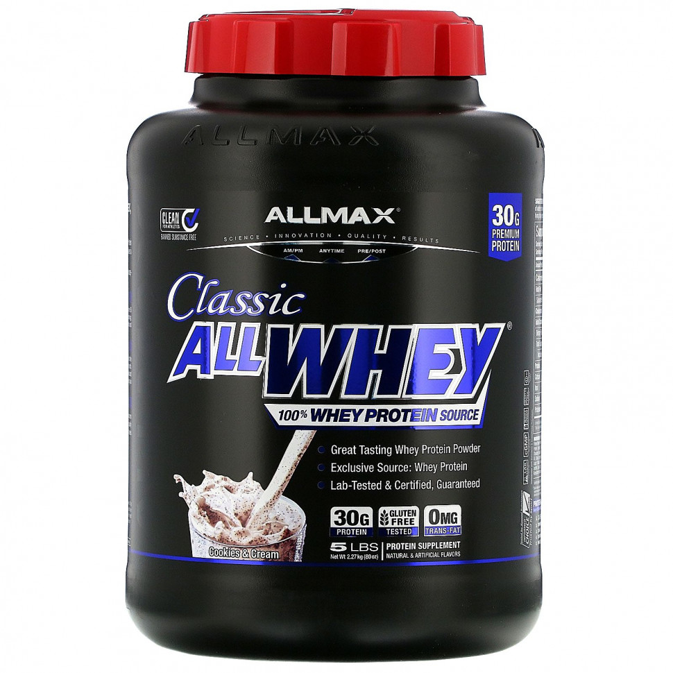 ���� ������ (Iherb) ALLMAX Nutrition, AllWhey Classic, 100% ������������ �����, ������� � ������, 5 ������ (2,27 ��), ������ �� 12240 ���