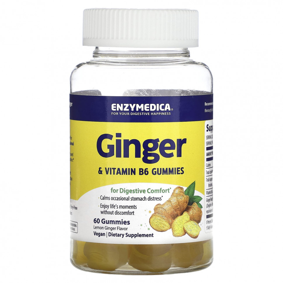 ���� ������ (Iherb) Enzymedica, ������ � ������� B6, �������� ������, 60 ����������� ��������, ������ �� 4460 ���